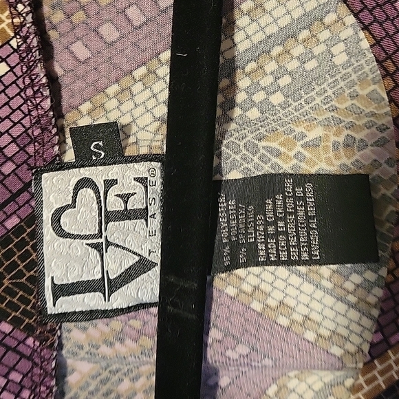 Love Tease Purple and Brown Blouse Small Pre-owned - Picture 5 of 7